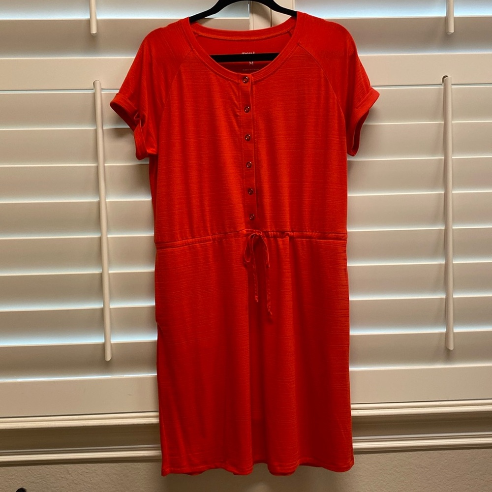 Grace & Lace peppermint red cotton dress